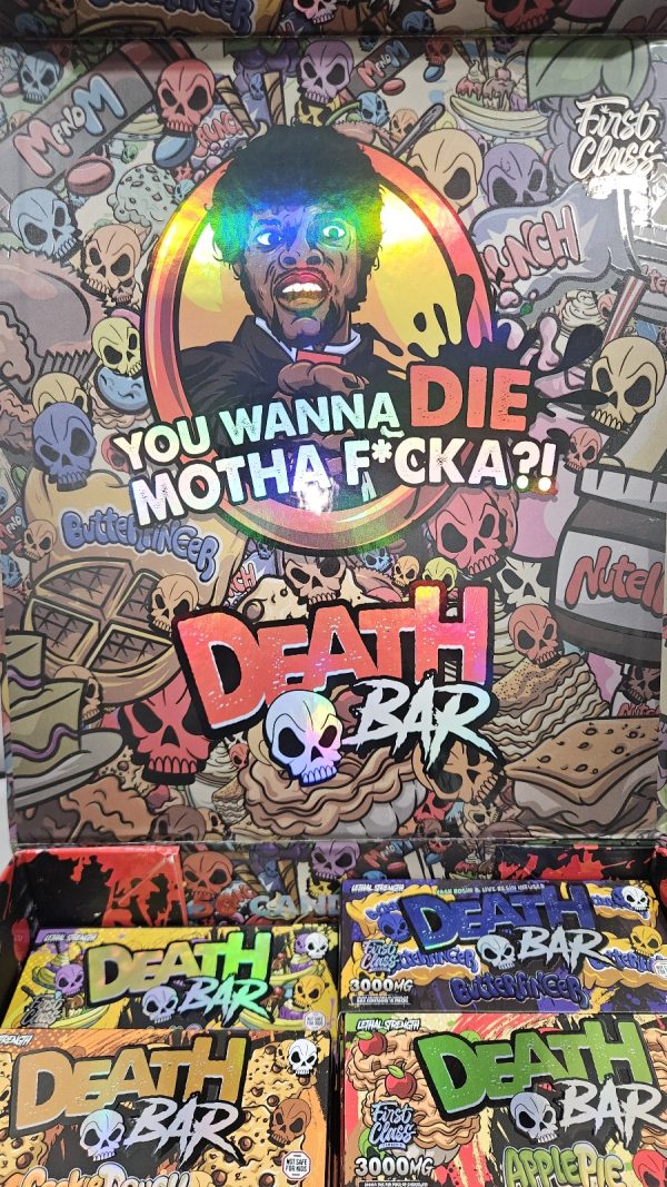 death bar! infused milk chocolate (sticker)