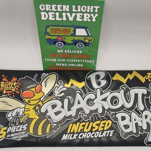 blackout! infused milk chocolate (sticker)