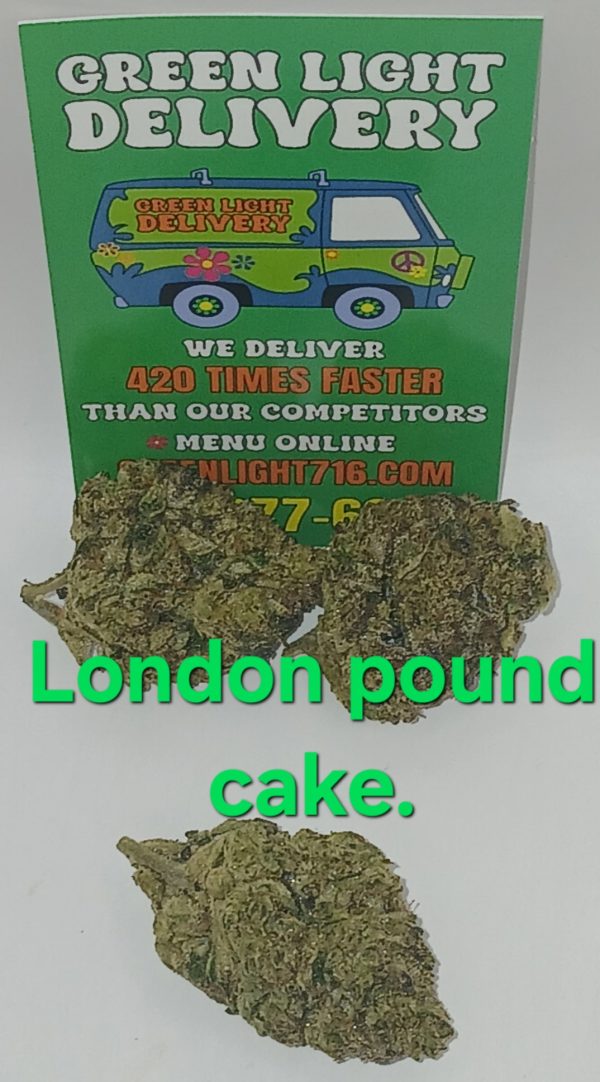 London pound cake. (Sticker)