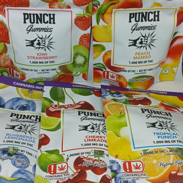 1000MG punch   gummies (sticker)